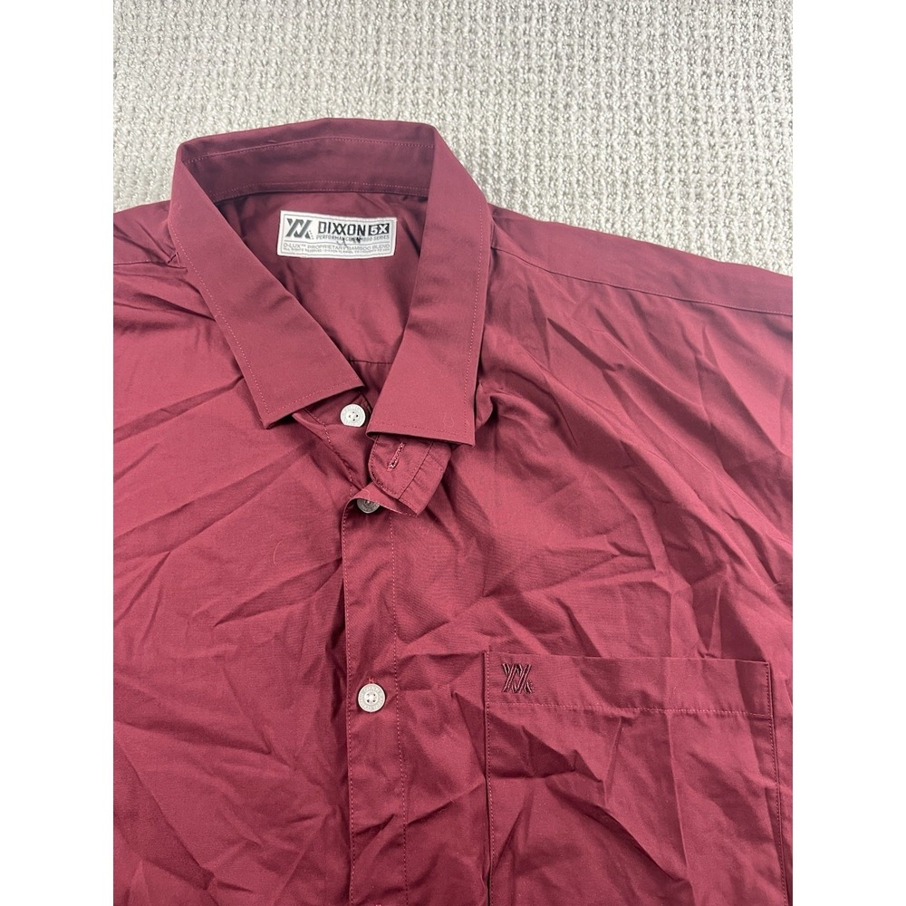 Dixxon Flannel Co D-Lux Performance Bamboo Series Shirt Mens 5X Burgundy SS